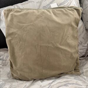 Frette Velvet Square Pillow Cover in Beige